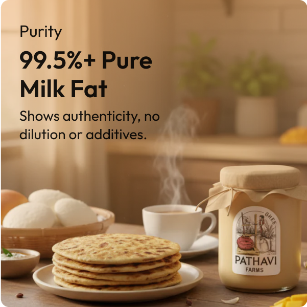 Pathavi Farms Authentic Cow Ghee (Brown Ghee) nutritional info 1